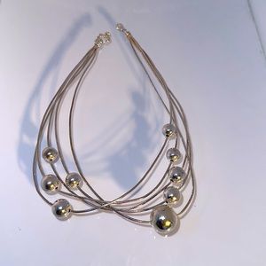 925 PV Italy snake chain. Multi ball with lobster clasp